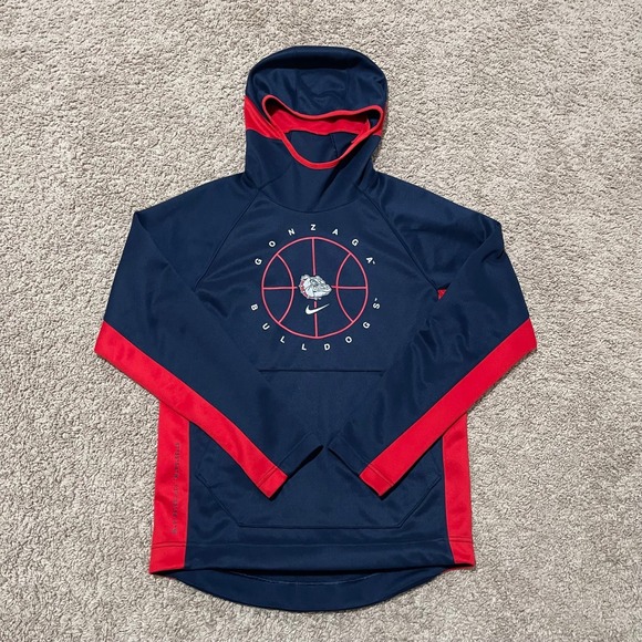 Nike Other - Gonzaga University Bulldogs Hoodie Mens Small Navy Blue Red Nike Basketball